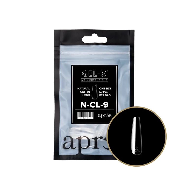 APRES - GEL-X® NATURAL COFFIN LONG REFILL TIP BAG 2.0