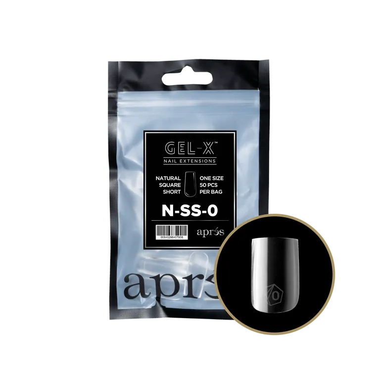 APRES - GEL-X® NATURAL SQUARE SHORT REFILL TIP BAG 2.0