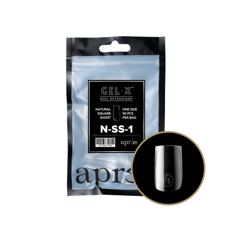 APRES - GEL-X® NATURAL SQUARE SHORT REFILL TIP BAG 2.0