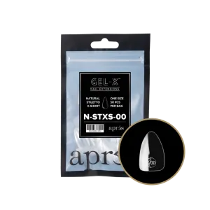 APRES - GEL-X® NATURAL STILETTO EXTRA SHORT REFILL TIP BAG 2.0