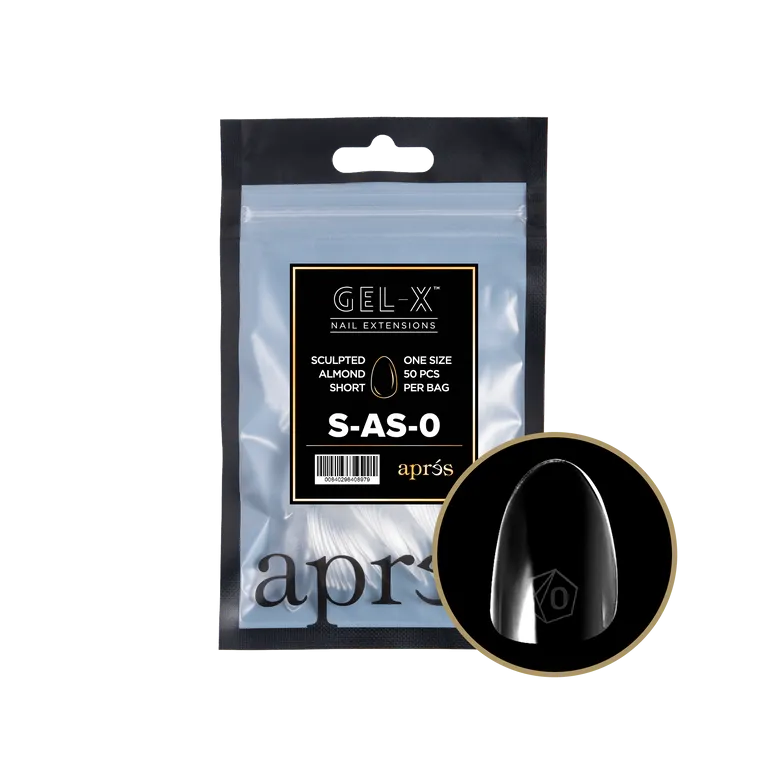 APRES - GEL-X® SCULPTED ALMOND SHORT REFILL TIP BAG 2.0