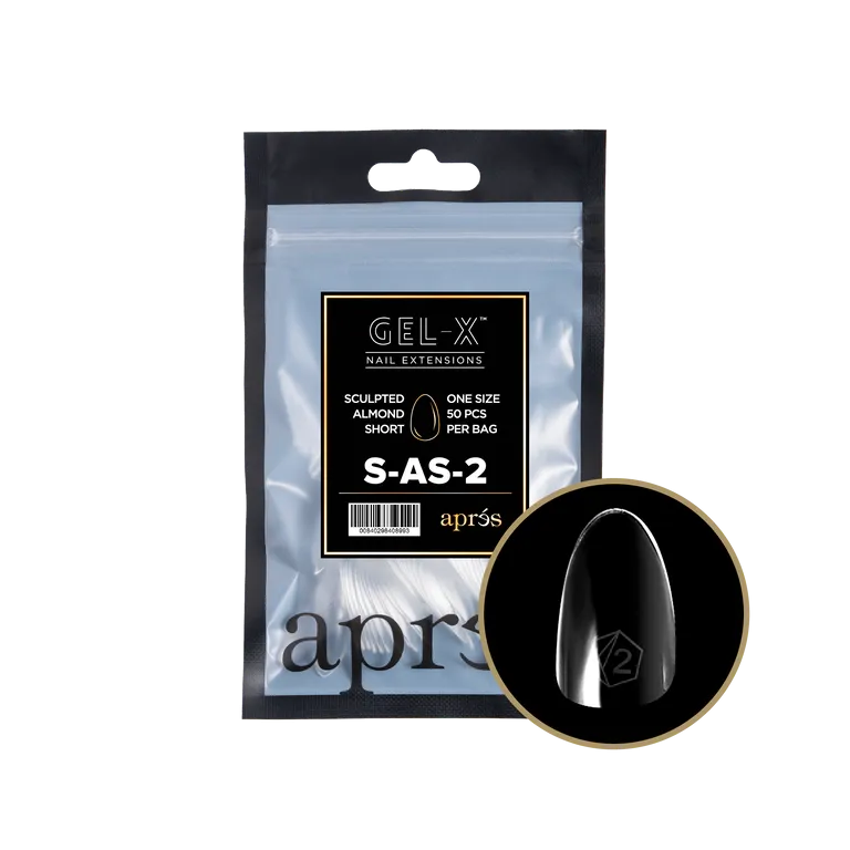 APRES - GEL-X® SCULPTED ALMOND SHORT REFILL TIP BAG 2.0