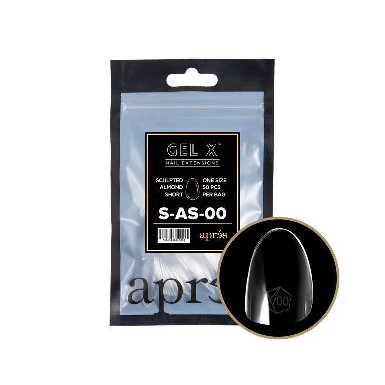 APRES - GEL-X® SCULPTED ALMOND SHORT REFILL TIP BAG 2.0