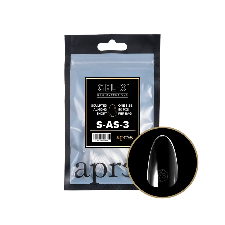 APRES - GEL-X® SCULPTED ALMOND SHORT REFILL TIP BAG 2.0