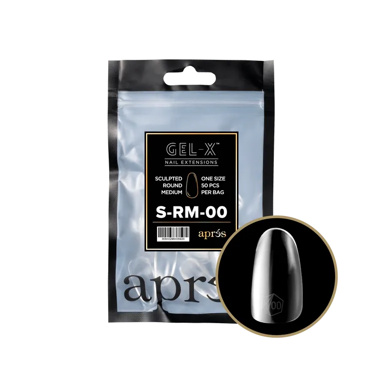 APRES - GEL-X® SCULPTED ROUND MEDIUM REFILL TIP BAG 2.0