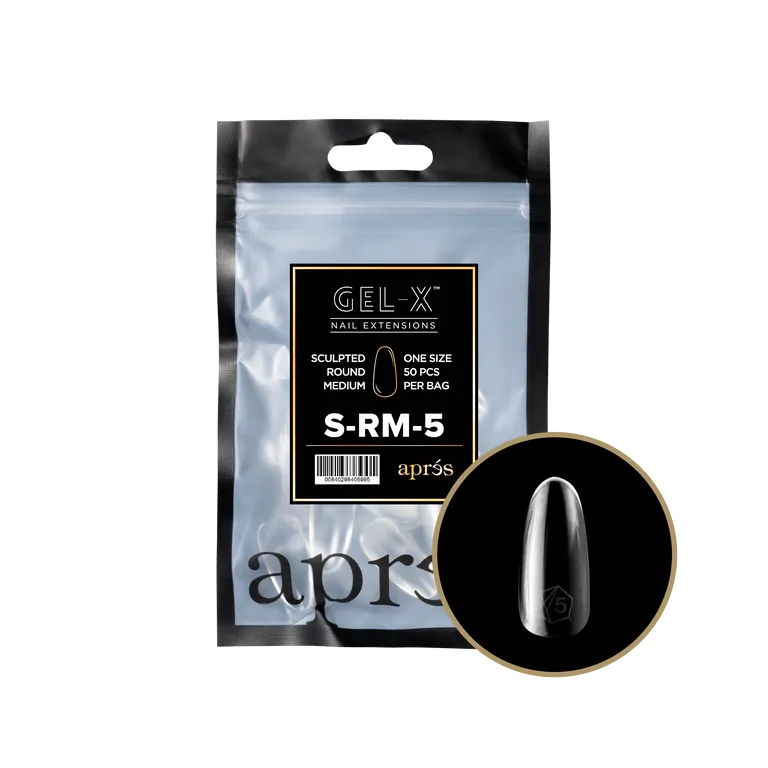 APRES - GEL-X® SCULPTED ROUND MEDIUM REFILL TIP BAG 2.0
