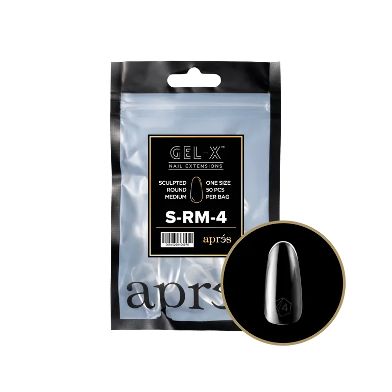 APRES - GEL-X® SCULPTED ROUND MEDIUM REFILL TIP BAG 2.0