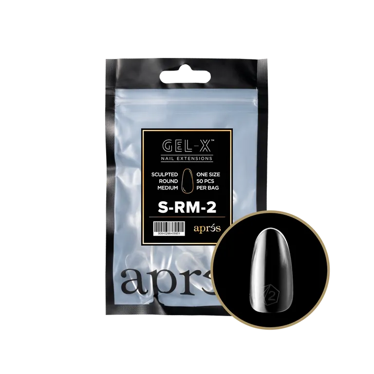APRES - GEL-X® SCULPTED ROUND MEDIUM REFILL TIP BAG 2.0