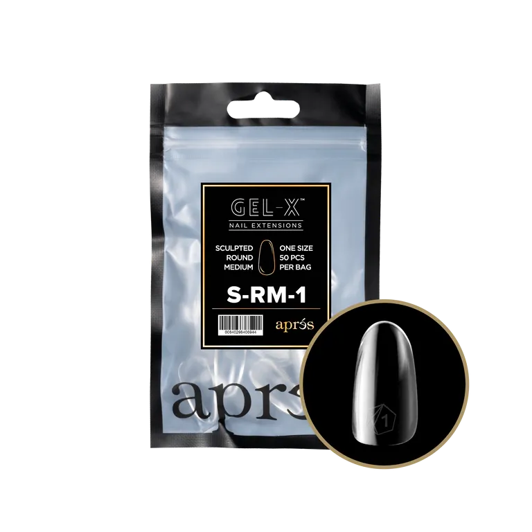 APRES - GEL-X® SCULPTED ROUND MEDIUM REFILL TIP BAG 2.0