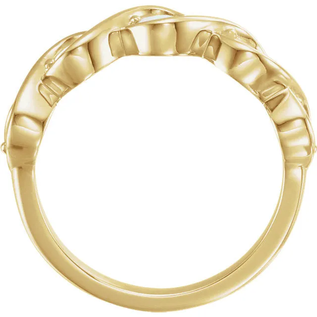 Australian Opal 5 Stone Stackable Ring - 14k Gold, Platinum or .925