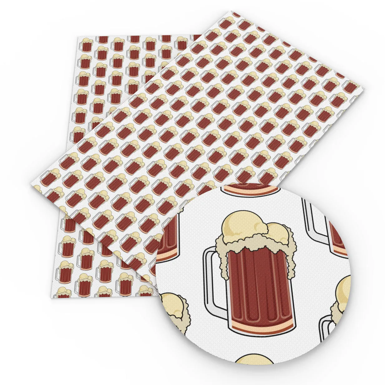 Beer Theme Printed Fabric