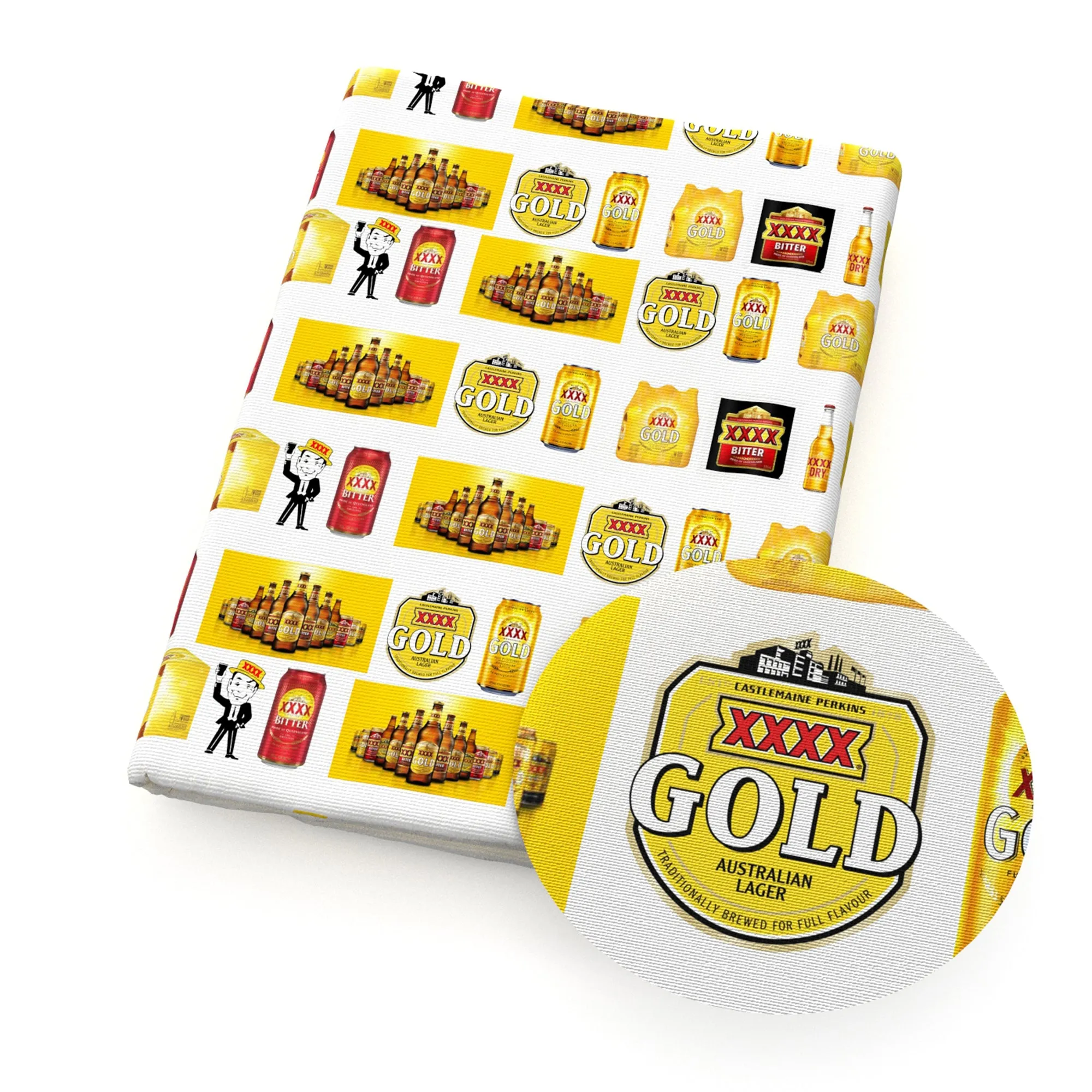 Beer Theme Printed Fabric