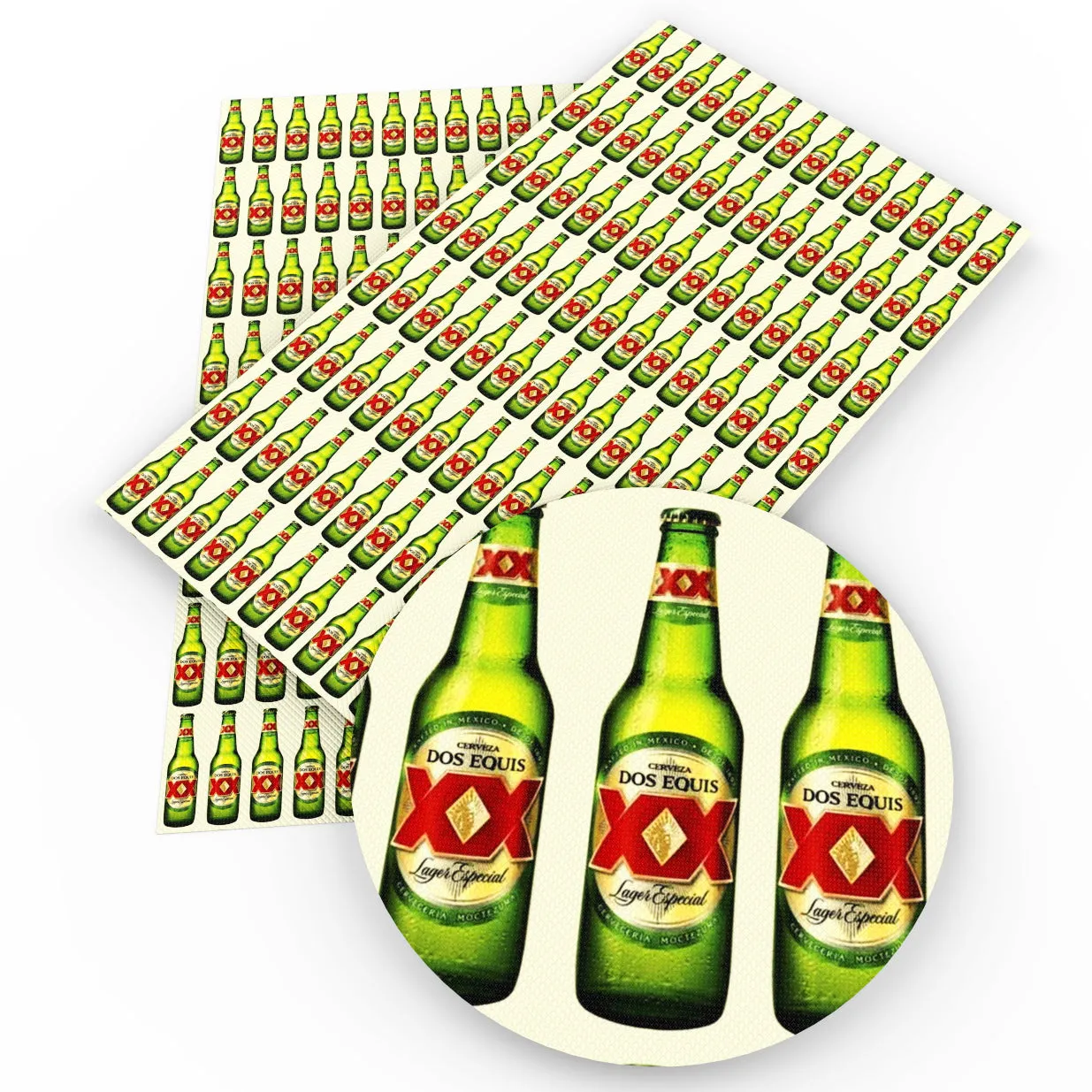 Beer Theme Printed Fabric