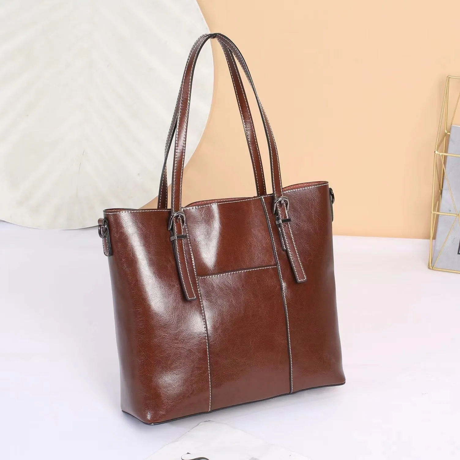 Bella Tote Genuine Leather Women's Commuter Bag- Large Capacity & Stylish Design