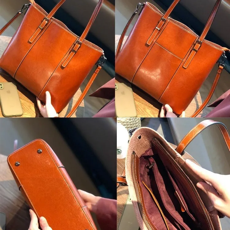 Bella Tote Genuine Leather Women's Commuter Bag- Large Capacity & Stylish Design