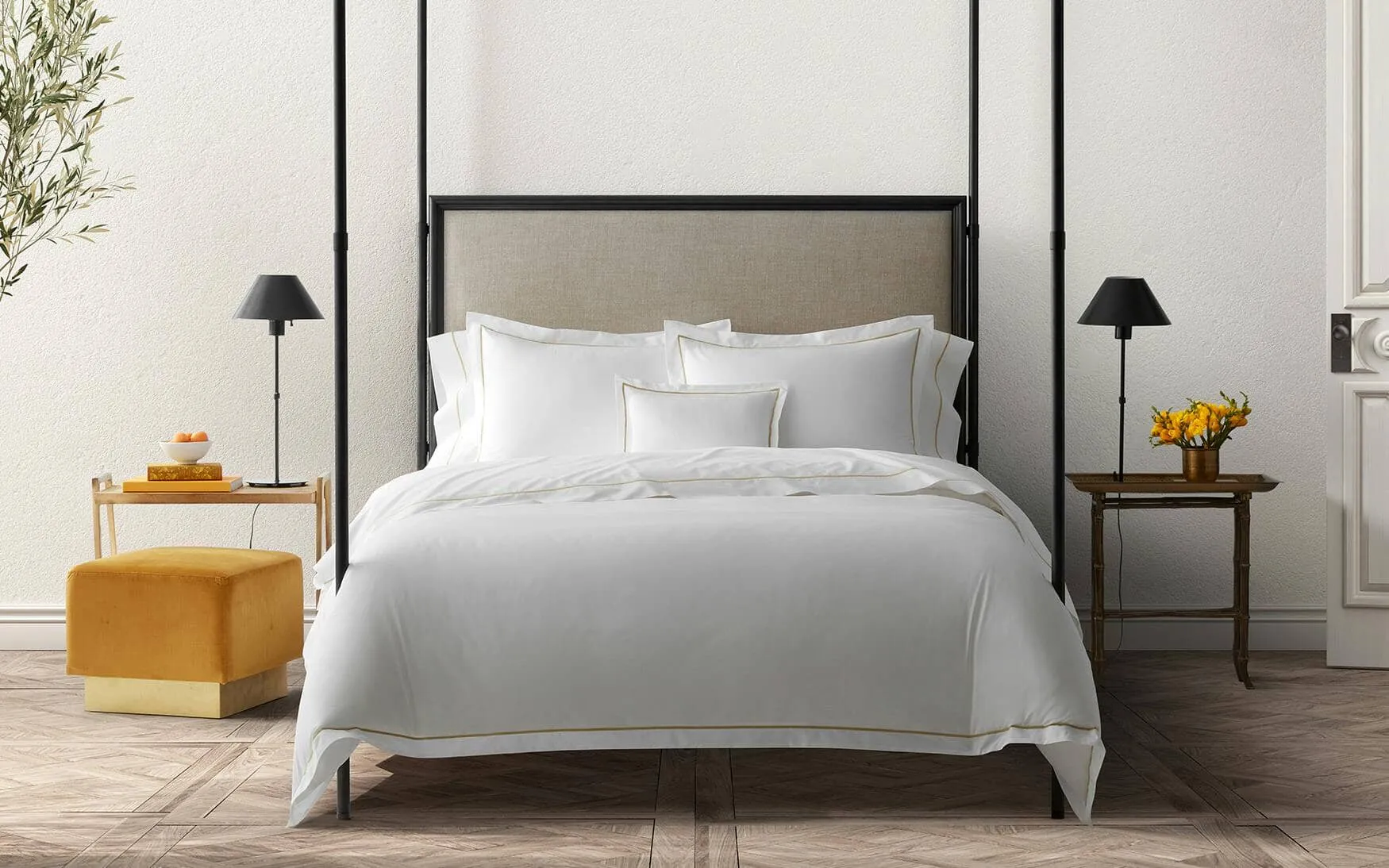 Bergamo Pillowcase Pair- Neutral
