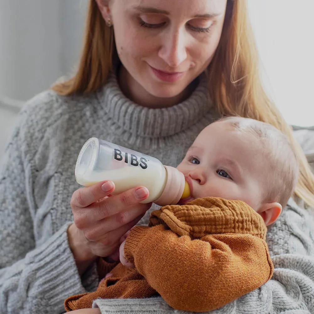 Bibs Baby Glass Bottle Complete Set 110ml - Ivory