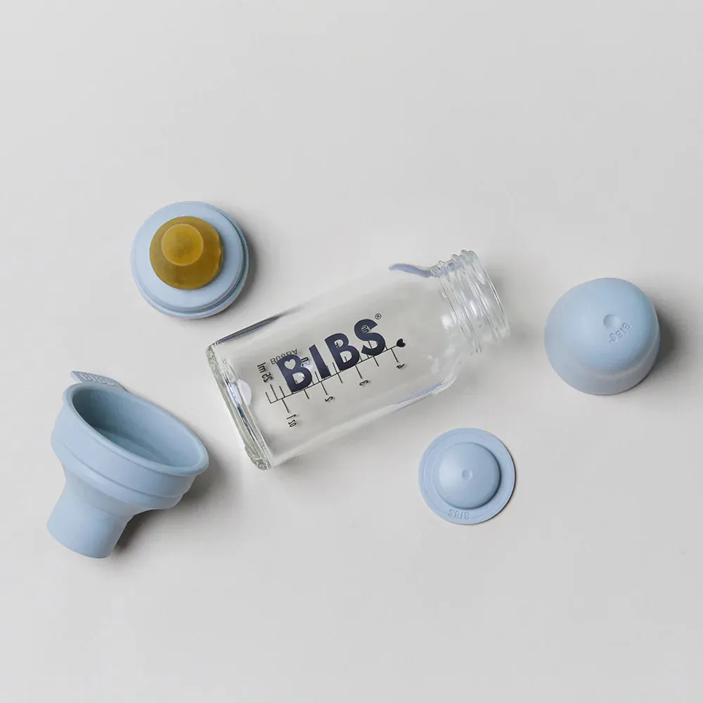 Bibs Baby Glass Bottle Complete Set 110ml - Ivory