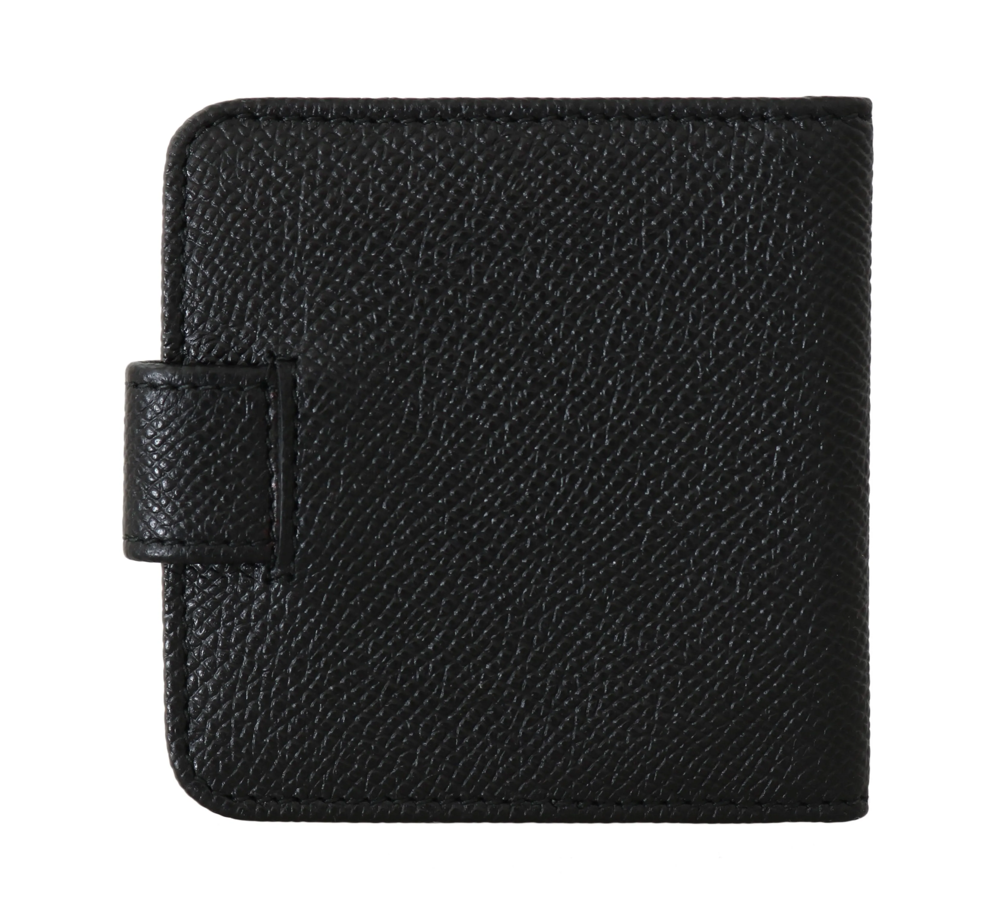 Black Dauphine Leather Condom Pocket Case Holder