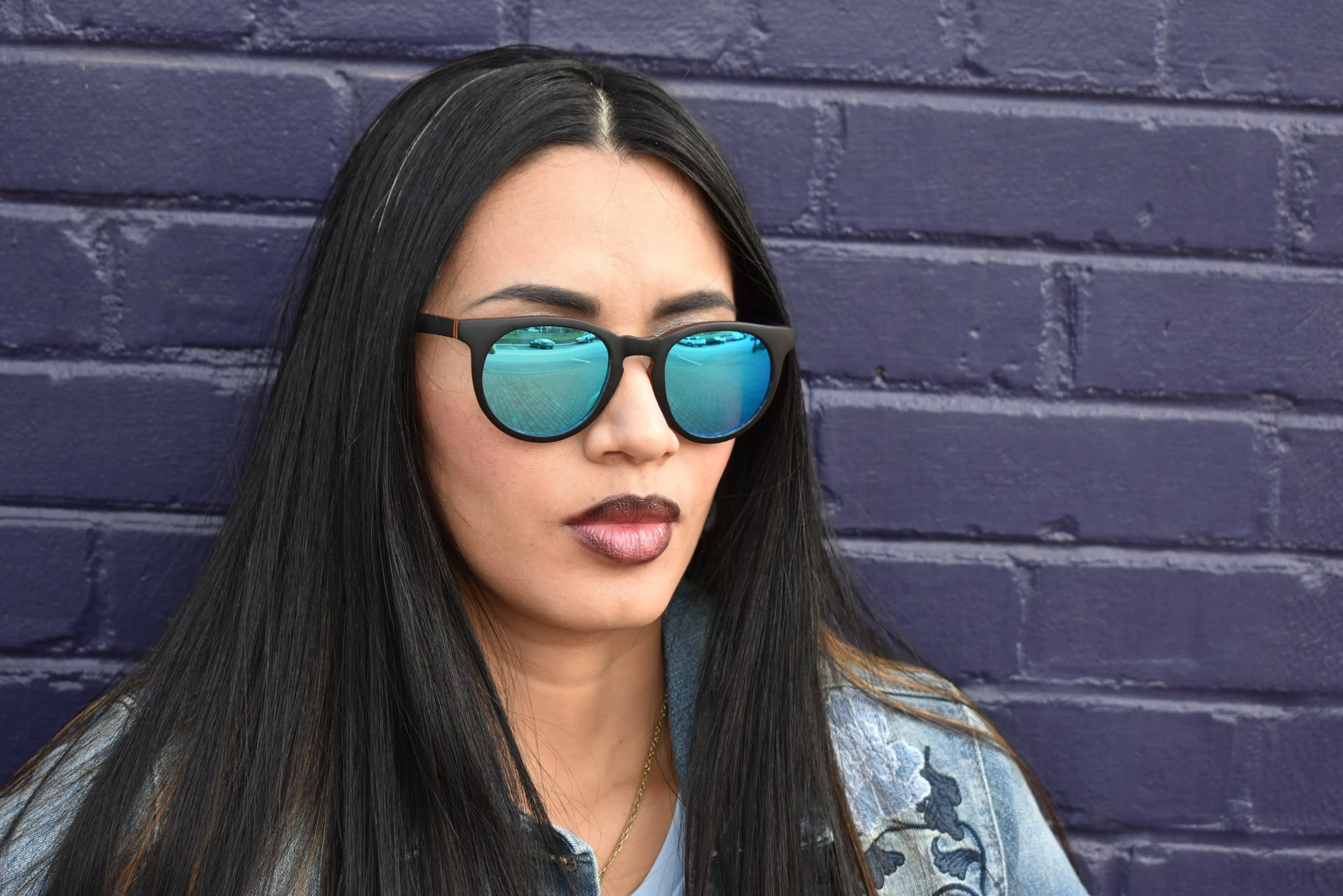 Black Maple Sunglasses Ice Blue Lens - Sari