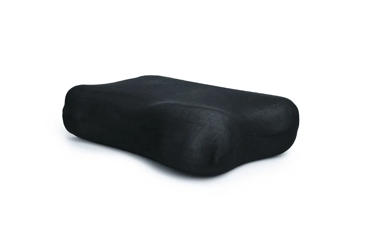 BLACKROLL - Recovery Pillow, Ergonomic Shape Supports All Sleeping Positions, Memory Foam Pillows for Neck, Shoulder, and Back, Breathable Roll Up Travel Pillow with Included Travel Bag