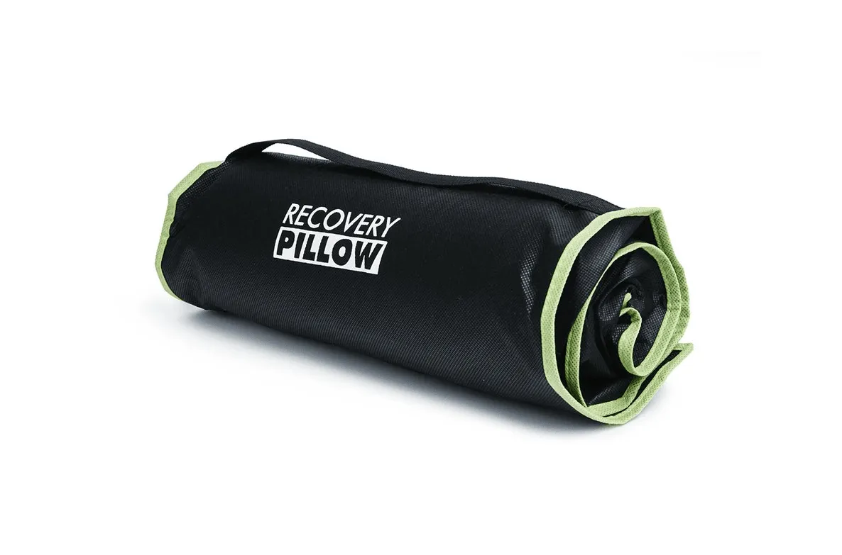 BLACKROLL - Recovery Pillow, Ergonomic Shape Supports All Sleeping Positions, Memory Foam Pillows for Neck, Shoulder, and Back, Breathable Roll Up Travel Pillow with Included Travel Bag