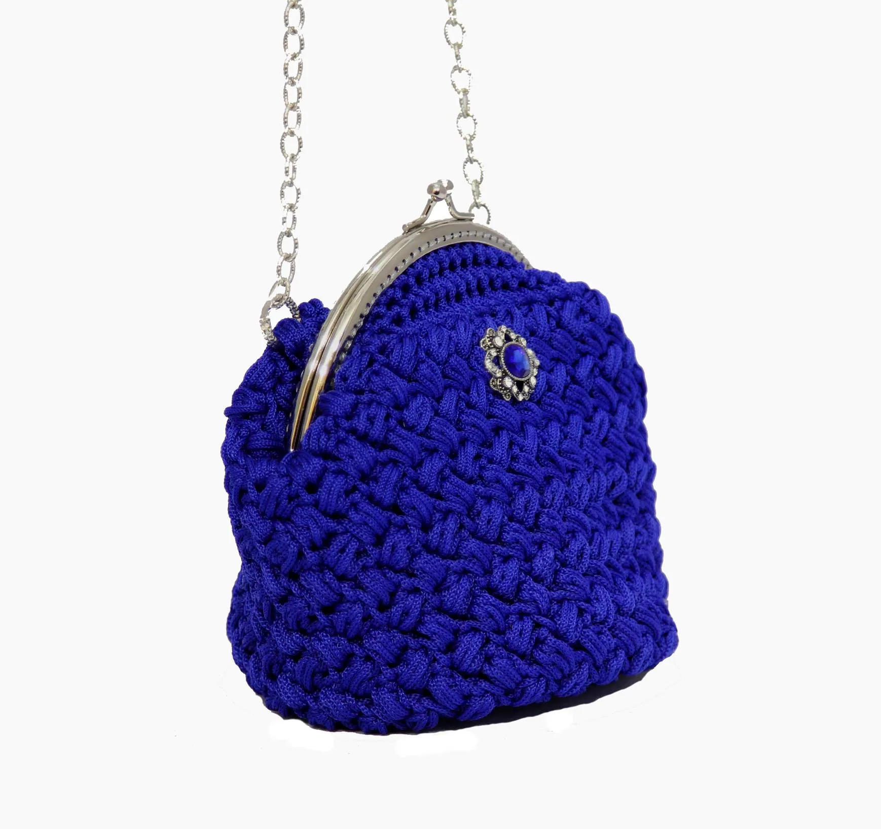 Blue Bowl Crochet Bag