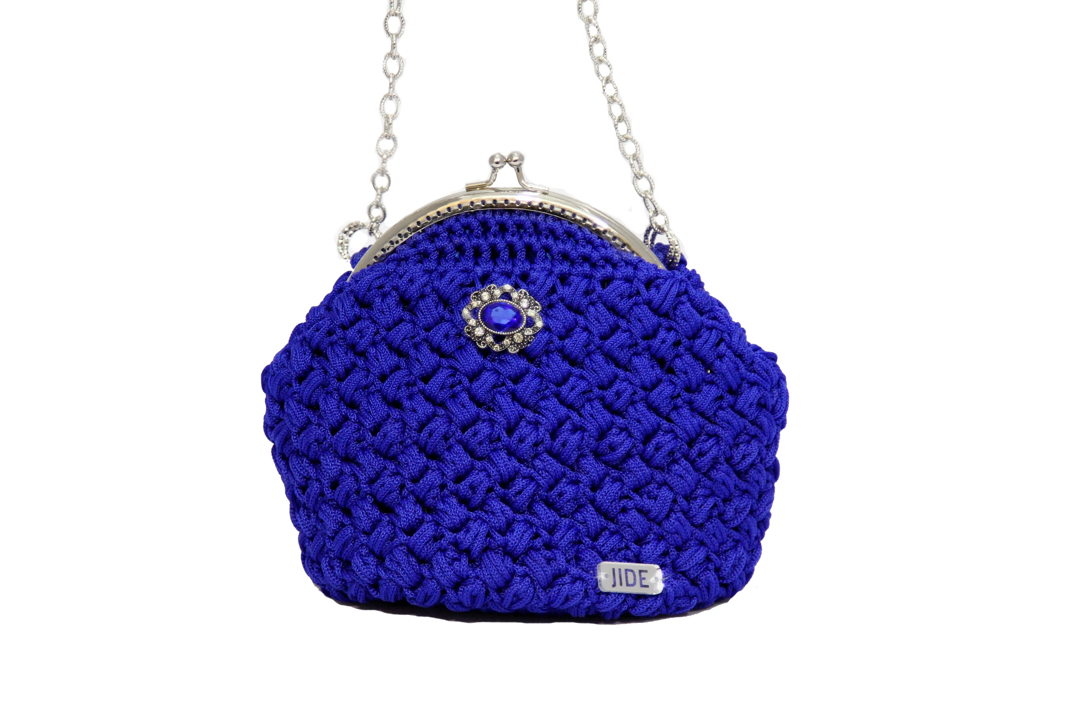 Blue Bowl Crochet Bag