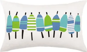 Blue Buoys Printed Pillow