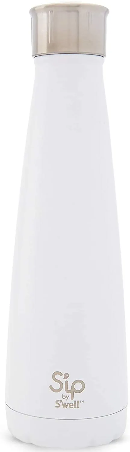 Brand new S'ip by S'well Stainless Steel Water Bottle - 15 Fl Oz - Marshmallow White! Has some minor scuffs on base from shipping, does not affect its use! Retails $33 