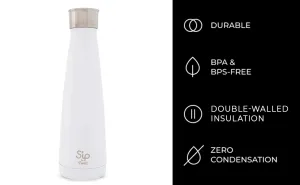 Brand new S'ip by S'well Stainless Steel Water Bottle - 15 Fl Oz - Marshmallow White! Has some minor scuffs on base from shipping, does not affect its use! Retails $33 