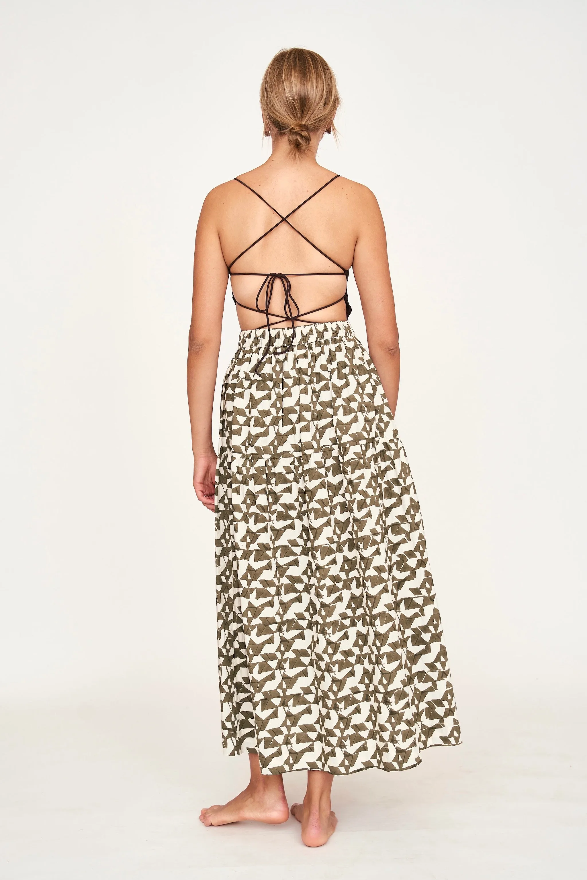 Brighton Skirt in Seaglass in Branch