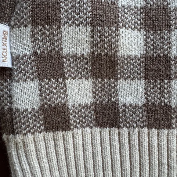Brixton Naples Gingham Sweater Vest Size L