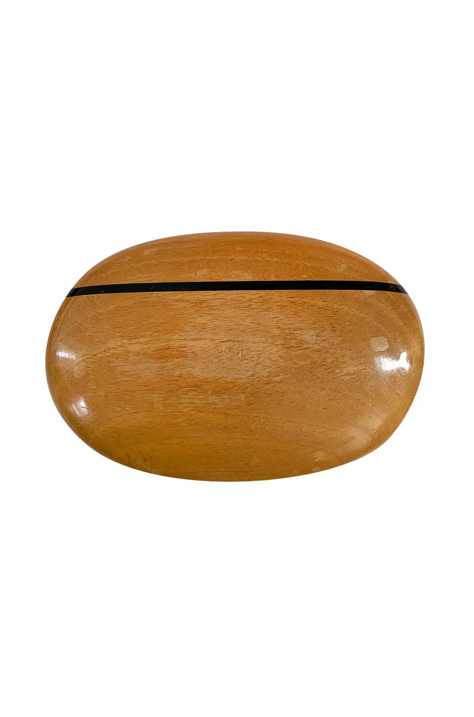 c. 1975 Fendi Limited Edition Hand Carved Wood Clutch Bag