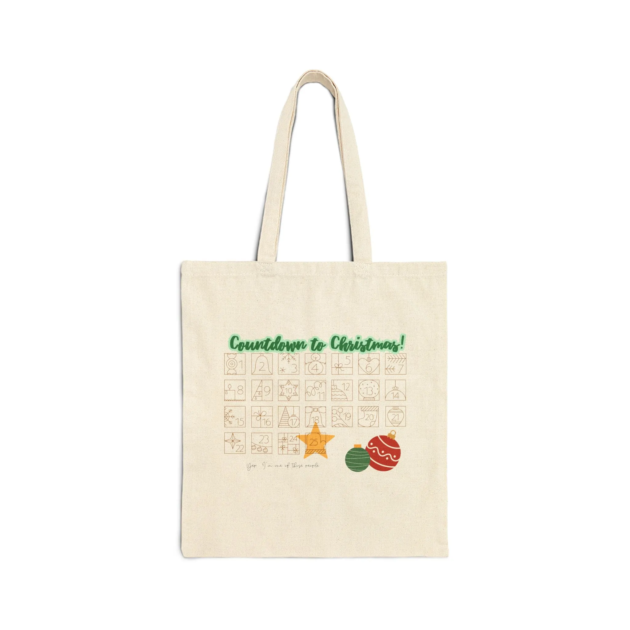 Canvas Tote Bag - Christmas Countdown