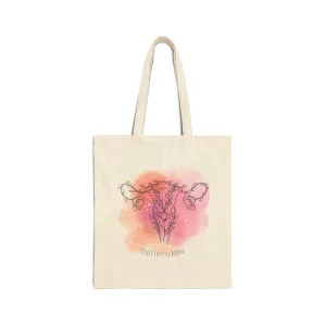 Canvas Tote Bag - "Power in Full Bloom"