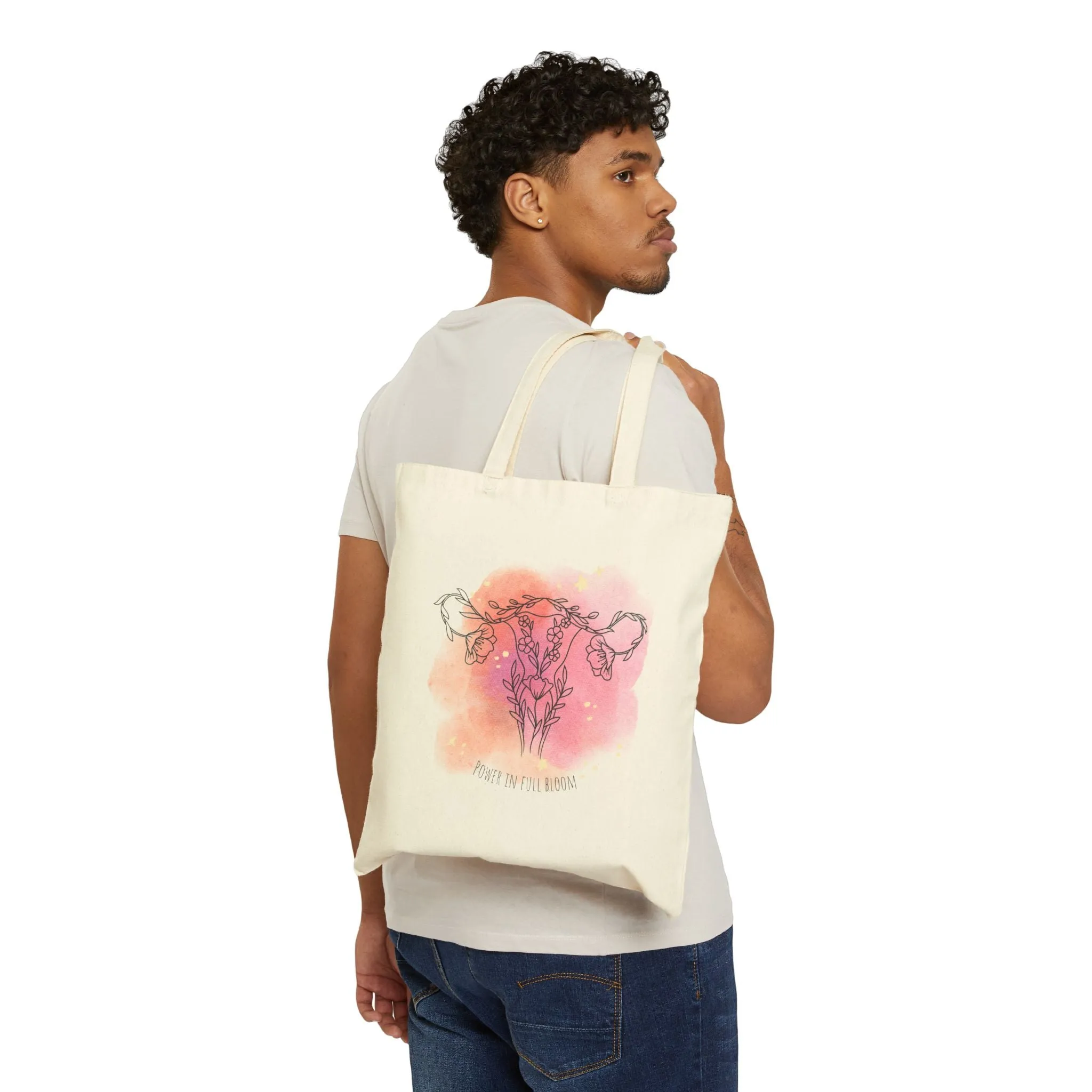 Canvas Tote Bag - "Power in Full Bloom"