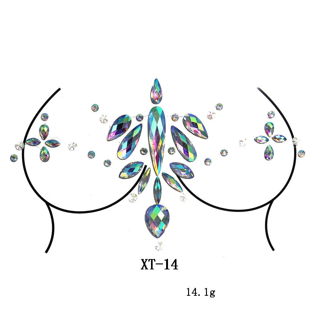 Carnival party chest decoration tattoo stickers