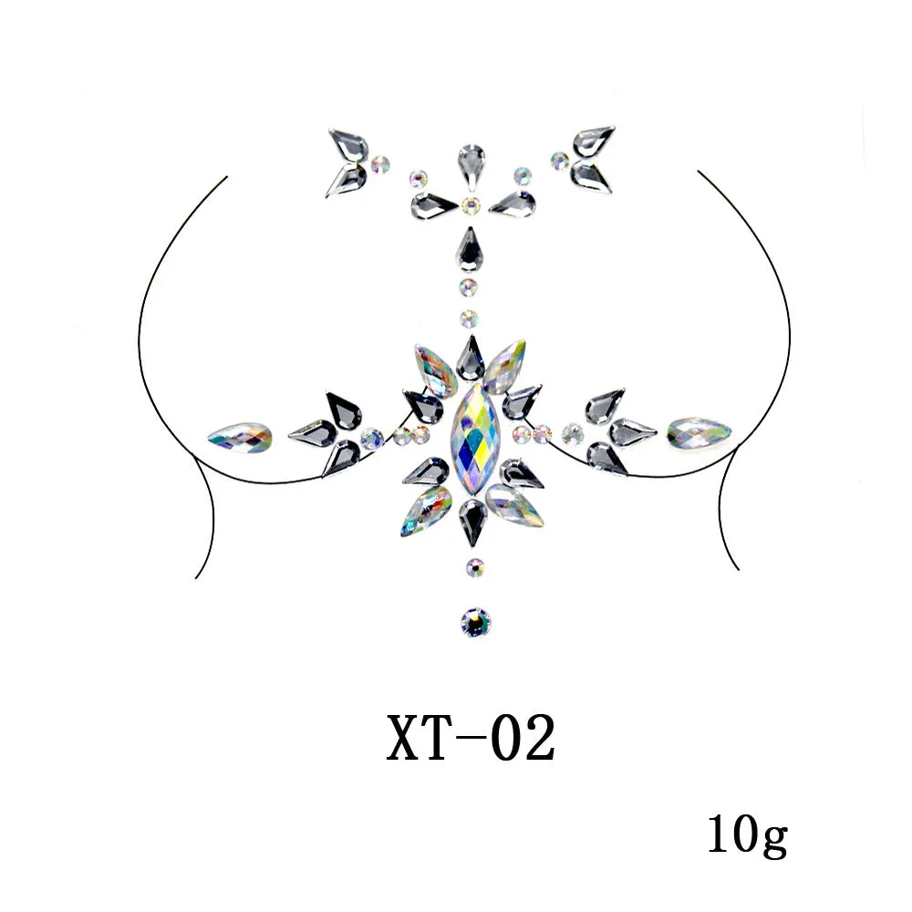 Carnival party chest decoration tattoo stickers