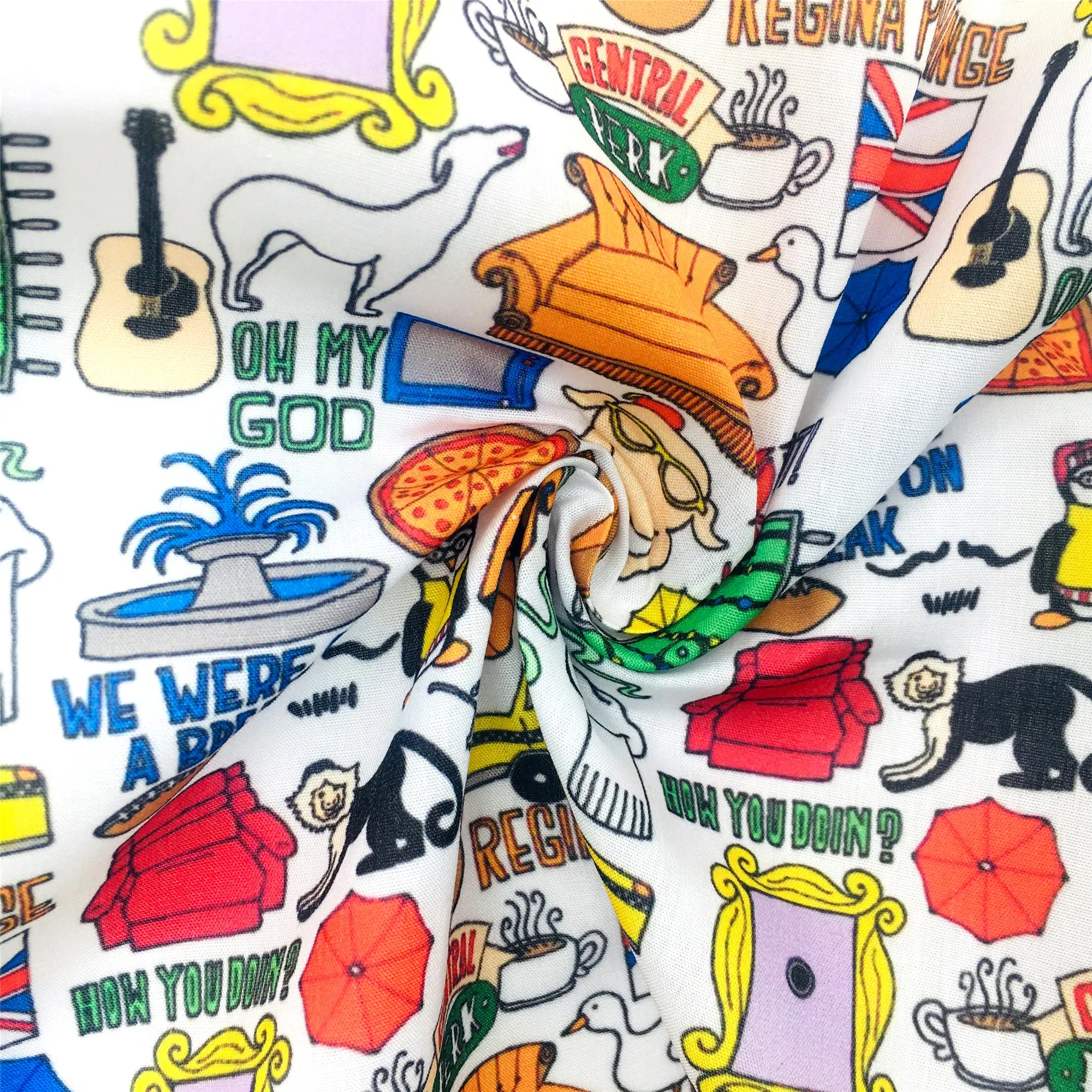 Cartoon Theme Printed Fabric