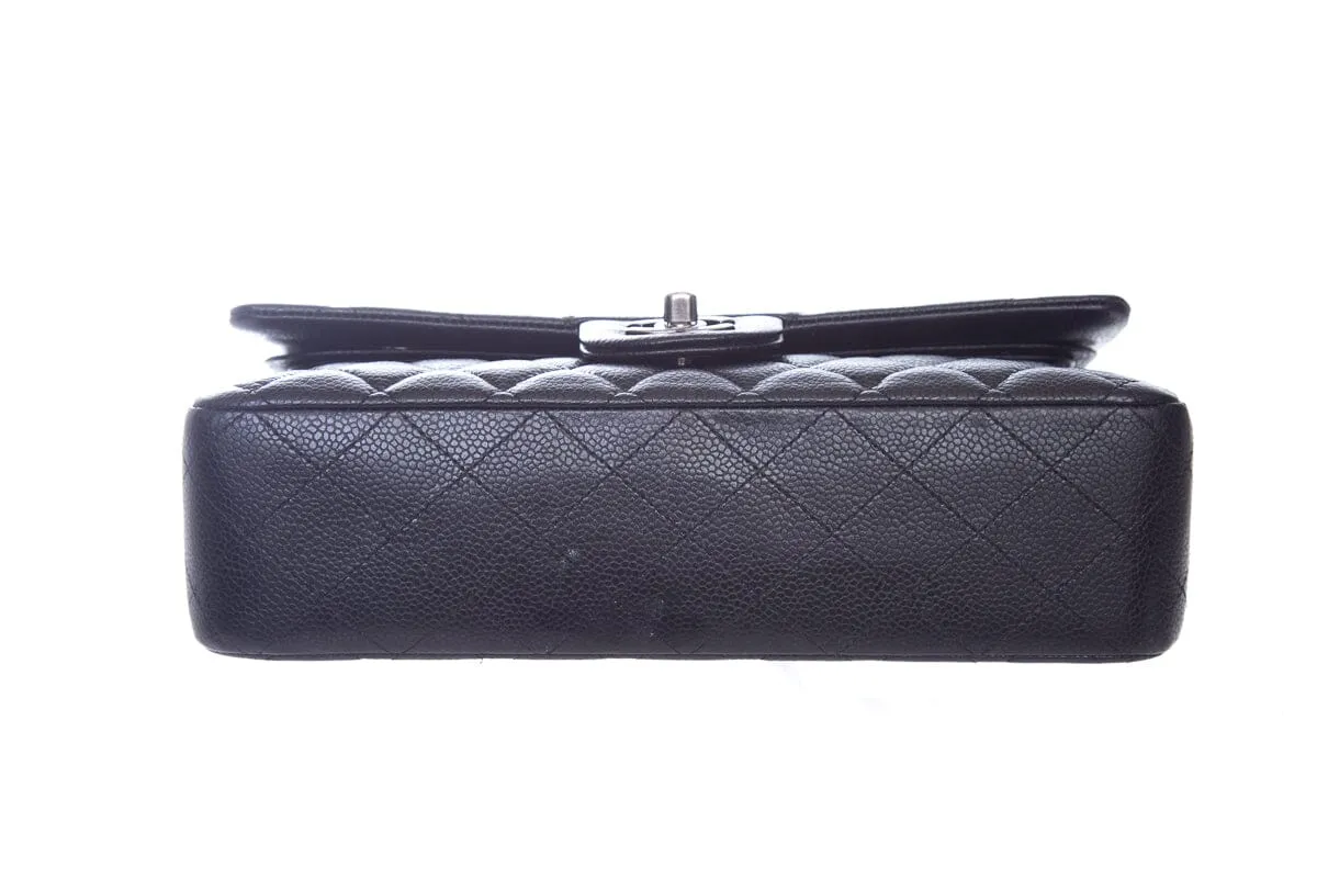 Chanel 2015/16 Black Caviar Double Flap Handbag