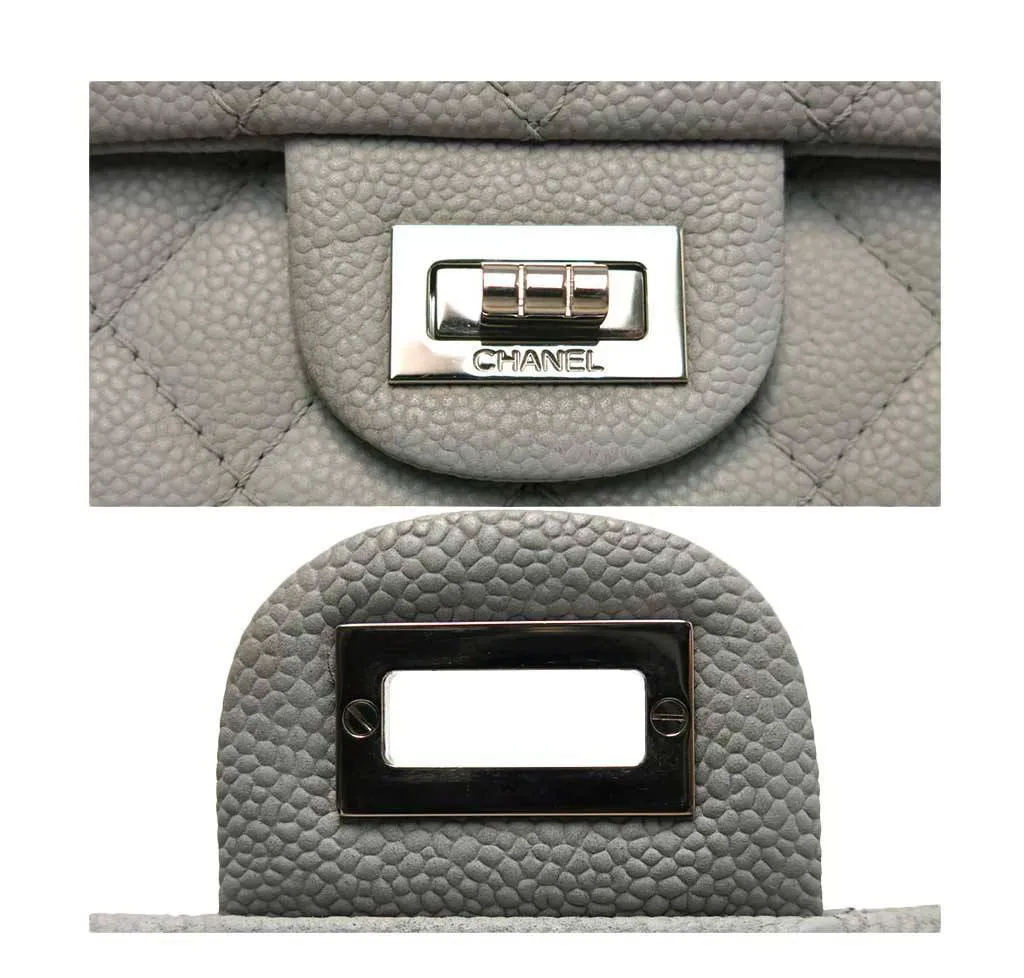 Chanel Double Flap Bag Light Gray