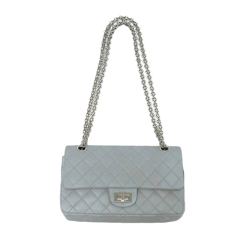 Chanel Double Flap Bag Light Gray