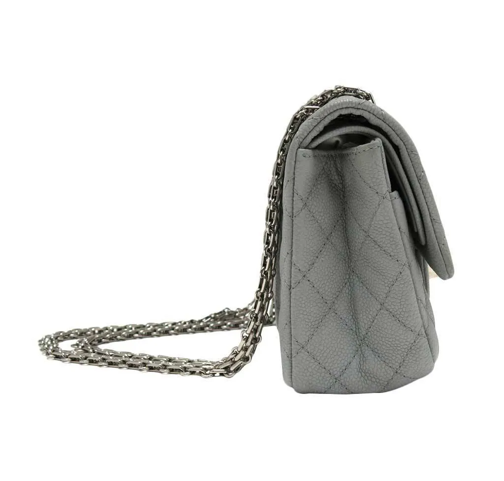 Chanel Double Flap Bag Light Gray