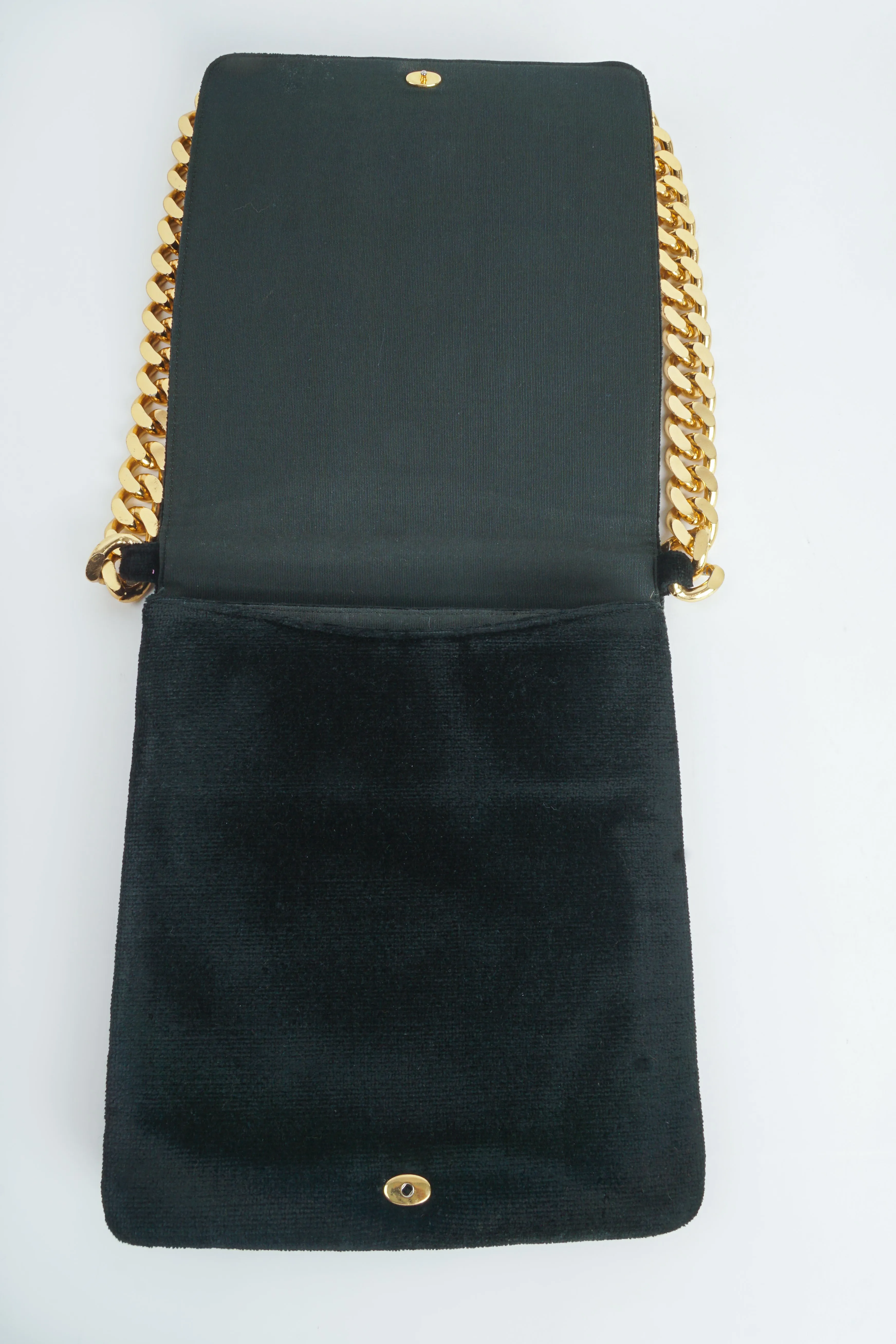Chenille Stripe Chain Bag
