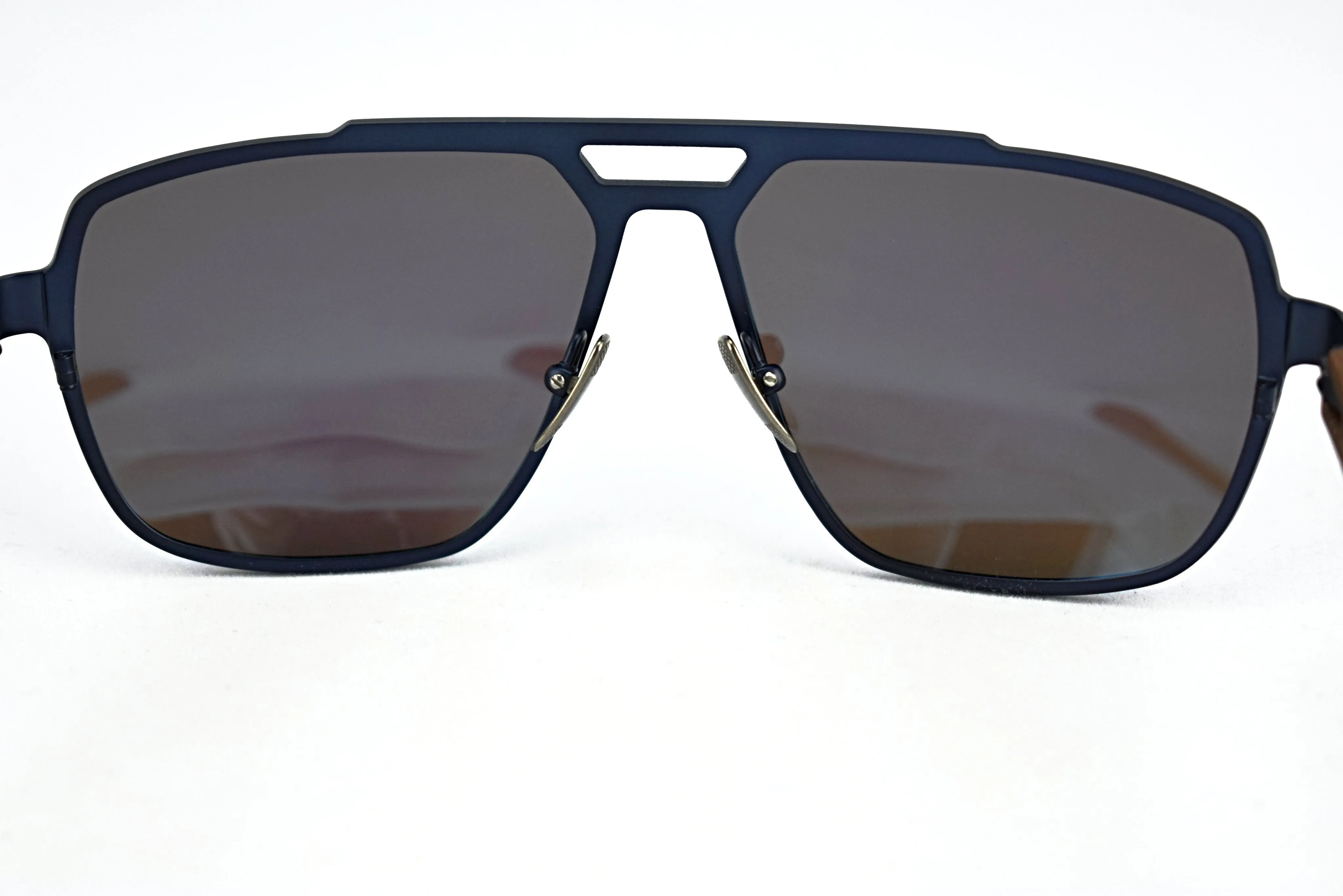 Cobalt Blue Titanium & Walnut Aviator Sunglasses - Corsair