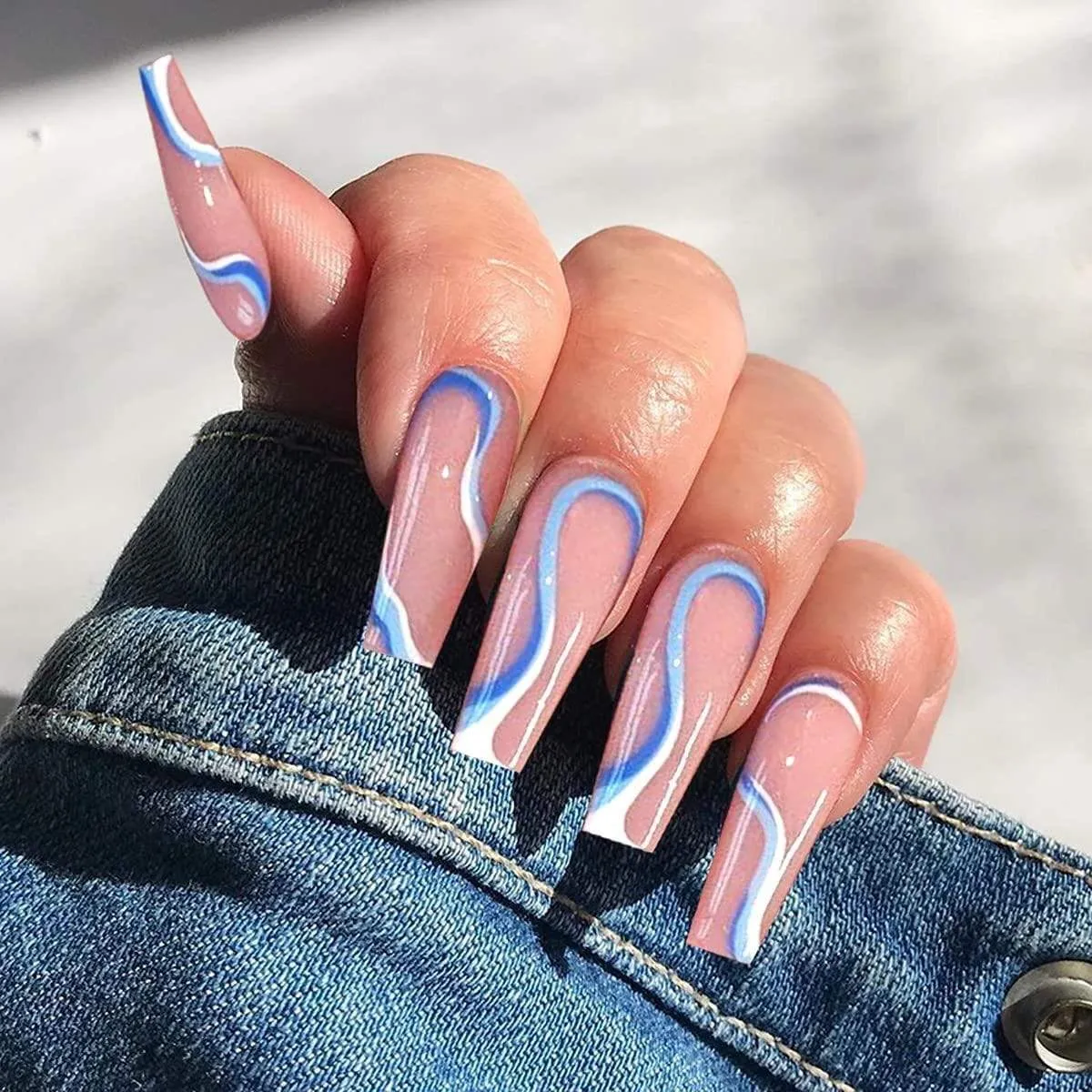 Coffin Blue white