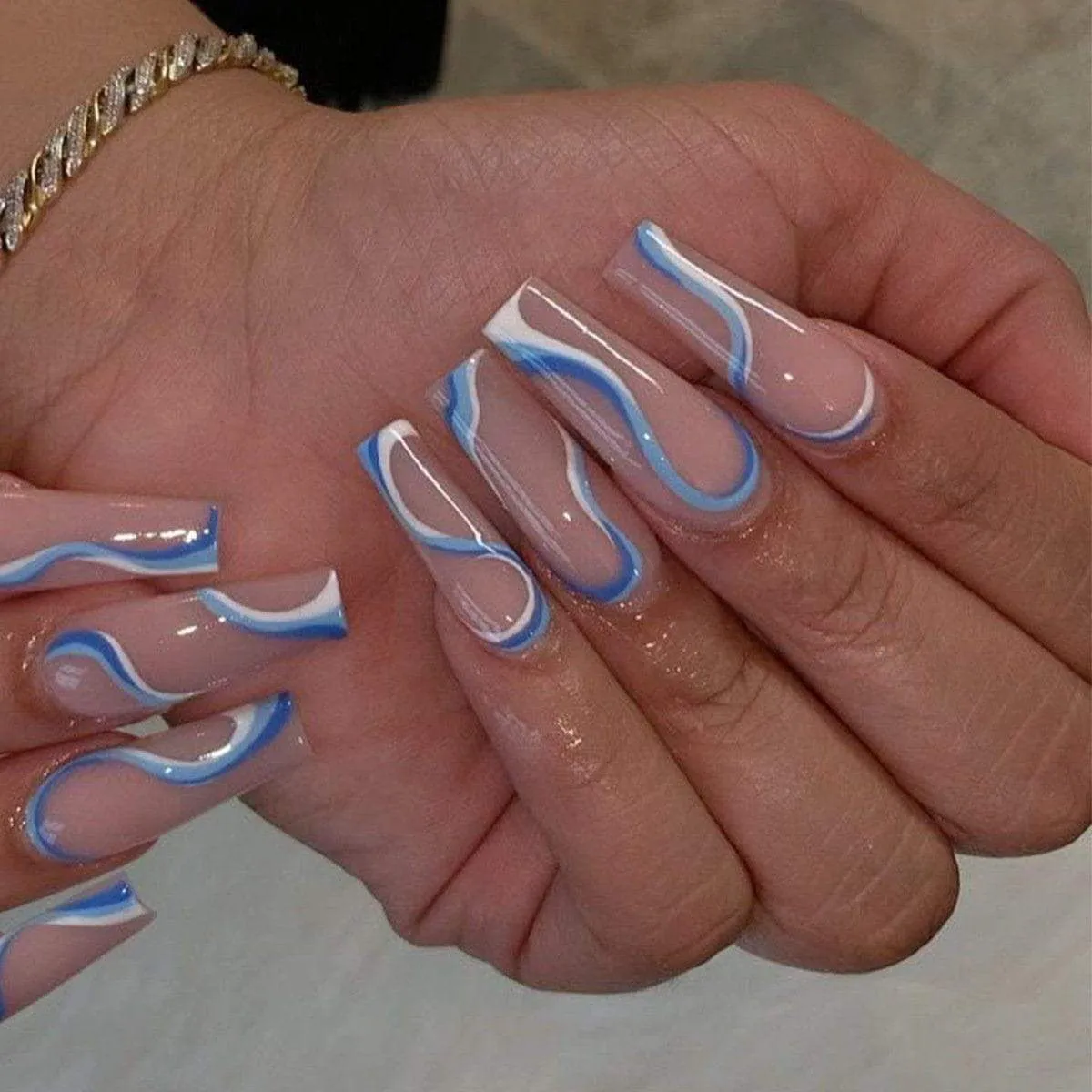 Coffin Blue white