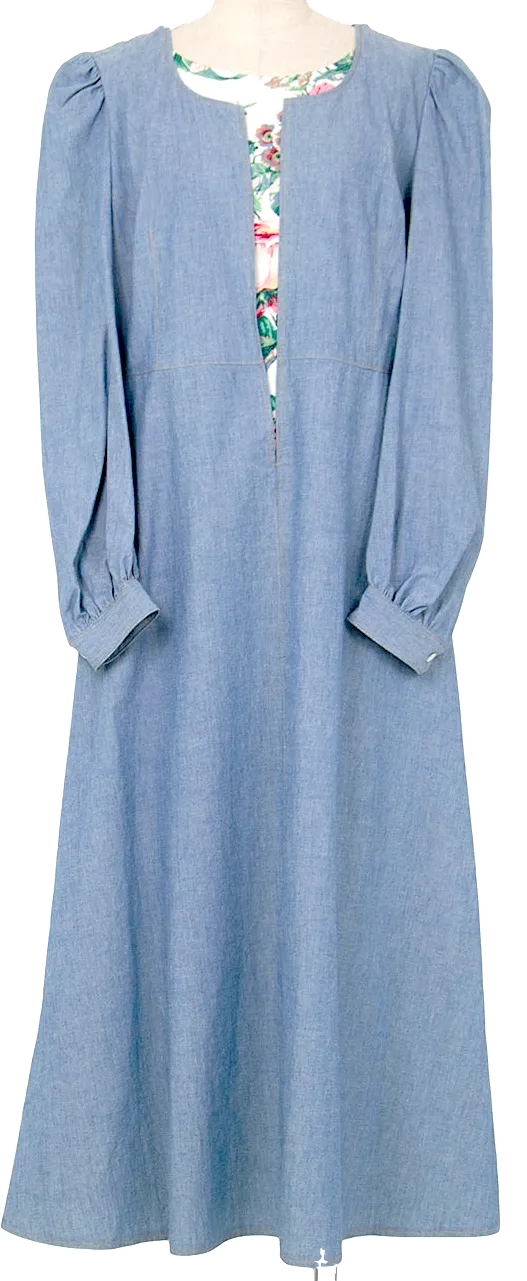 Comme des Garcons Japan. JUNYA WATANABE Blue Denim Layered Dress