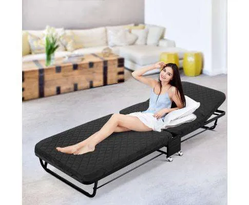 Compact Foldable Bed - Black